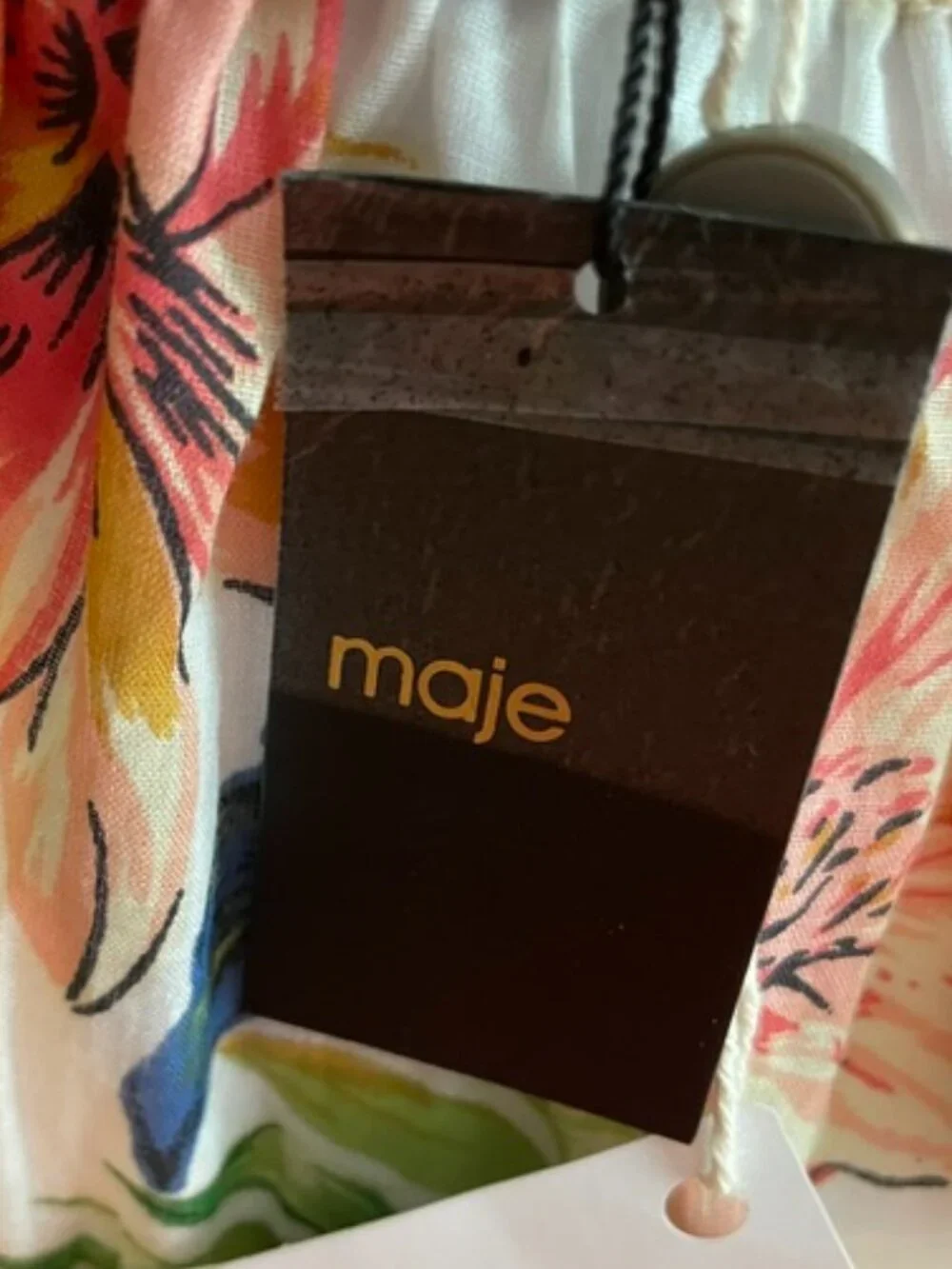 MAJE Tie Waist Belt in Black Leather Authentic Brand New NWT